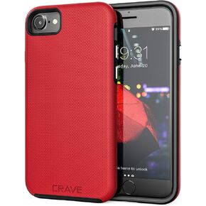 Crave Dual Guard for Apple iPhone SE 2022 (3rd gen) , SE 2020 (2nd gen) , iPhone 8 /7 Case, Shockproof Protection Dual Layer Case for iPhone SE/8/7 (4.7 Inch) - Forest Green