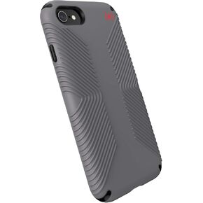 Speck iPhone SE Case - Drop Protection - Fits iPhone 8 & iPhone 7 & Phone SE (2022), iPhone SE (2020) - Scratch Resistant Cases - Slim with Extra Grip & Soft Touch Coating - Grey, Black, Red Presidio2