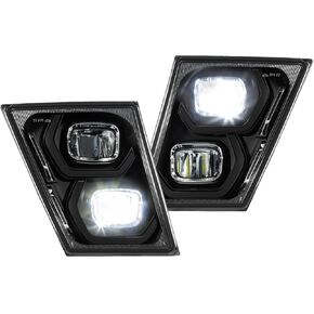 Pair Fog Lights Full LED Auxiliary Driving Bumper Lamp Fit for Volvo VNL 2003-2017 Left Driver & Right Passenger Side Performance fog Light DRL