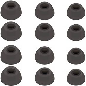 6 Pairs Silicone Ear Tips Replacment for Jabra Elite 7 Pro/75t/ 65t/ Active/Elite 3 Eartips Replacement Silicone Compatible with Jabra Earbuds, Black Jbra