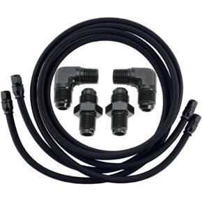 Autoutfit PTFE 7FT Transmission Cooler Lines Hose Connector Kit, Suitable for Transmission Pipelines of Multiple AN6 Hoses 4L60/700R4/TH350/TH400