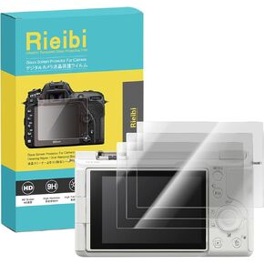 Rieibi Screen Protector compatible with Sony Alpha ZVE10 II,Tempered Glass Film for Alpha ZVE10 II/ZV-E10 II Mirrorless Camera,protective film 0.25mm Ultrathin 9H Hardness Anti-Scratch - 3 Packs