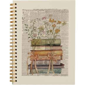 Vintage Mushroom Notebook - Retro Mushroom Journal, Notebook for Note Taking Work, College Ruled Hardcover Spiral Notebook 5.5 x 8.3