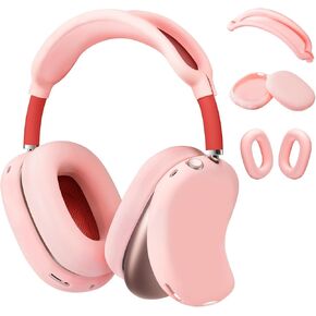 CoBak Silicone Case Cover for AirPods Max Headphones, Anti-Scratch and Waterproof Accessories Includes Earpad Covers/Ear Cups Covers/Headband Cover, Skin Friendly Cover for AirPods Max