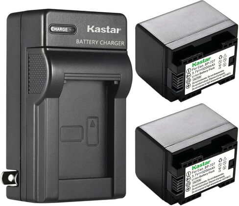 Kastar 1-Pack BP-727 BP727 شاحن حائط تيار متردد متوافق مع Canon VIXIA HF R70 HFR70، VIXIA HF R72 HFR72، VIXIA HF R80 HFR80، VIXIA HF R82 HFR82، VIXIA HF R300 HFR300، VIXIA HF R400 HFR400 in Saudi Arabia