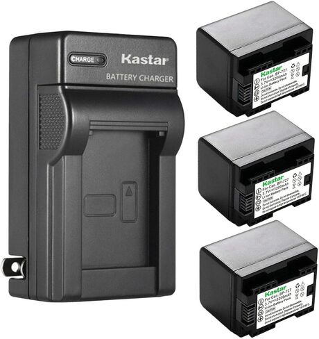 Kastar 1-Pack BP-727 BP727 شاحن حائط تيار متردد متوافق مع Canon VIXIA HF R70 HFR70، VIXIA HF R72 HFR72، VIXIA HF R80 HFR80، VIXIA HF R82 HFR82، VIXIA HF R300 HFR300، VIXIA HF R400 HFR400 in Saudi Arabia