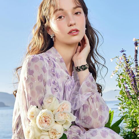 Floral Engraved Band Compatible with Apple Watch Bands 44mm 40mm 41mm 38mm 45mm 49mm 42mm 46mm Women, Soft Silicone iWatch Bands Cute Flower Sport Strap for iWatch Series 10 9 SE 8 7 6 5 4 3 2 Ultra in Saudi Arabia