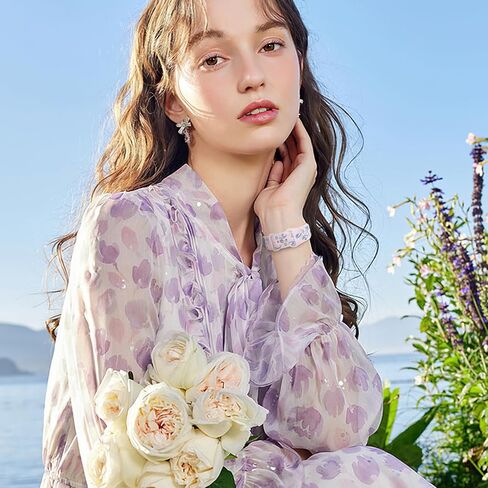 Floral Engraved Band Compatible with Apple Watch Bands 44mm 40mm 41mm 38mm 45mm 49mm 42mm 46mm Women, Soft Silicone iWatch Bands Cute Flower Sport Strap for iWatch Series 10 9 SE 8 7 6 5 4 3 2 Ultra in Kuwait