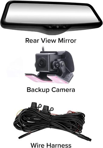 Master Tailgaters 10" OEM Rear View Mirror Dash Cam with 10" LCD Screen | Rearview Universal Fit | 1080p 30fps HD DVR | Dual Way Video Recorder with WiFi | Anti Glare | 1080p Backup Camera Included in Saudi Arabia