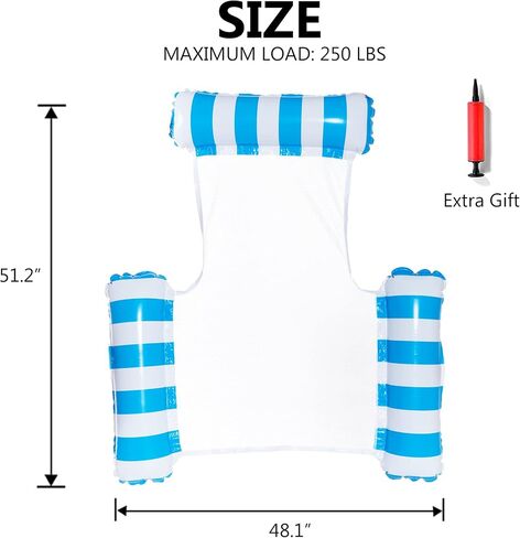 Inflatable Pool Floats Adult 2 Pack,Water Hammock & Pool Chair Lounge Floating with 2 Drink Floaties for Pool Party Summer Vacation in Saudi Arabia