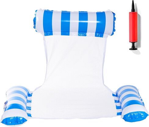 Inflatable Pool Floats Adult 2 Pack,Water Hammock & Pool Chair Lounge Floating with 2 Drink Floaties for Pool Party Summer Vacation in Saudi Arabia