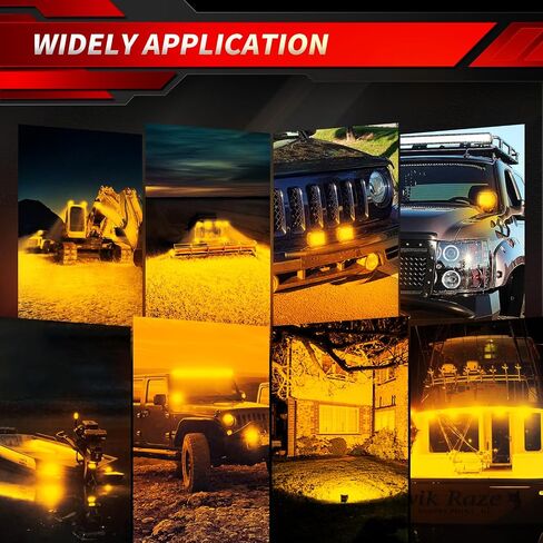 4WDKING 7 Inch Yellow LED Light Bar, 2PCS Offroad Fog Light Driving Light Pods with Spot Flood Combo Beam, Waterproof Led Work Lights Compatible for Jeep Pickup Truck Trailer ATV UTV in Saudi Arabia