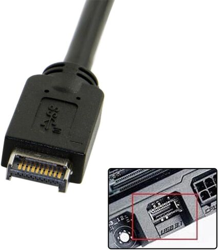 NFHK USB 3.1 Front Panel Header to USB 3.0 20Pin Header Extension Cable 20cm for ASUS Motherboard in Saudi Arabia