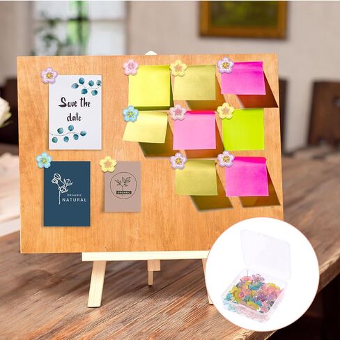 25Pcs Cherry Blossoms Push Pins, Pink Resin Glitter Flower Push Pins Decorative Thumb Tacks for Wall Hangings, Bulletin Board,Maps, Office Wall in Saudi Arabia