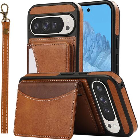 for Google Pixel 9 Pro XL Case Wallet Leather Lanyard [Card Holder][Stand Kickstand] Cover for Pixel 9 Pro XL Case 2024 (Green) in Saudi Arabia