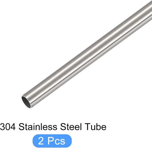 304 Stainless Steel Tube (2mm OD x 0.3mm Wall T x 300mm L) 2Pcs, Straight Tubing - for Home Furnishing, Machinery in Saudi Arabia