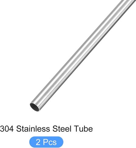 304 Stainless Steel Tube (2mm OD x 0.3mm Wall T x 300mm L) 2Pcs, Straight Tubing - for Home Furnishing, Machinery in Saudi Arabia
