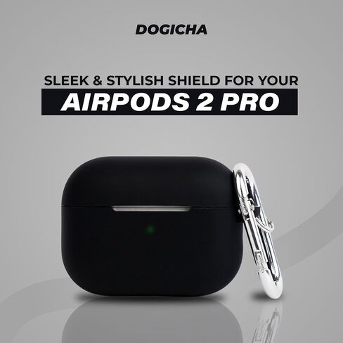 حافظة ناعمة من السيليكون باللون الأخضر الصنوبر متوافقة مع AirPods 3 Generation 2021 - مقاومة للخدش والتأثير والماء، سطح صديق للبشرة مع سلسلة مفاتيح ومؤشر شحن LED in Saudi Arabia