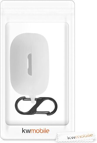 حافظة kwmobile متوافقة مع حافظة JBL Live Pro Plus - حامل غطاء سيليكون لسماعات الأذن - أبيض in Saudi Arabia