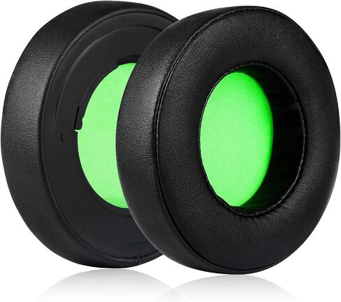 Kraken V2 Earpads, JARMOR Replacement Memory Foam Ear Cushion Kit Pad Cover for Razer Kraken V2 Headphone ONLY – Round (Black/Green) in Saudi Arabia