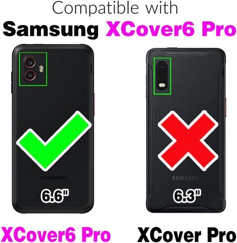 Asuwish متوافق مع Samsung Galaxy XCover 6 Pro/X Cover Pro 2 حافظة محفظة من الزجاج المقسى وواقي شاشة بسحاب جلدي قديم وغطاء قلاب وحامل بطاقات لهاتف XCover6 6Pro 2022 للنساء والرجال باللون الأسود in Saudi Arabia