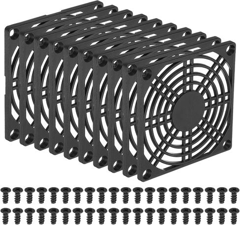 PATIKIL 92mm Computer Fan Filter Grill with Screws, 5 Pack ABS Plastic Frame Ventilator Grill Protector Mesh Dustproof Case Cover for Computer, Fan, Black in Saudi Arabia