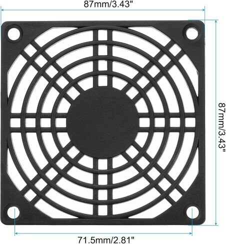 PATIKIL 92mm Computer Fan Filter Grill with Screws, 5 Pack ABS Plastic Frame Ventilator Grill Protector Mesh Dustproof Case Cover for Computer, Fan, Black in Saudi Arabia