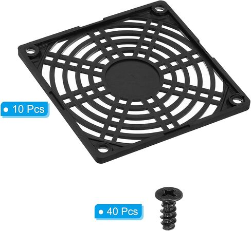 PATIKIL 92mm Computer Fan Filter Grill with Screws, 5 Pack ABS Plastic Frame Ventilator Grill Protector Mesh Dustproof Case Cover for Computer, Fan, Black in Saudi Arabia