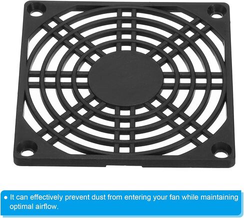 PATIKIL 92mm Computer Fan Filter Grill with Screws, 5 Pack ABS Plastic Frame Ventilator Grill Protector Mesh Dustproof Case Cover for Computer, Fan, Black in Saudi Arabia
