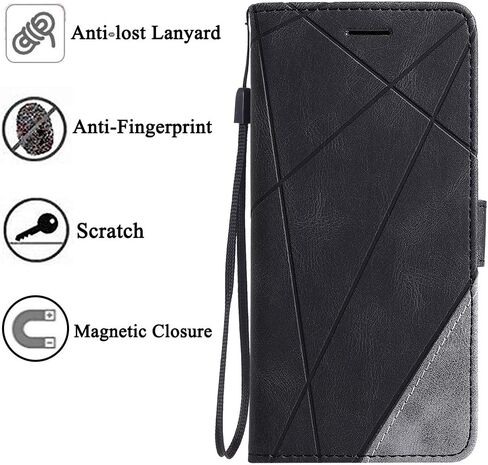 متوافق مع جراب محفظة iPhone XR وواقي شاشة من الزجاج المقوى وغطاء جلدي قابل للطي وحامل بطاقة الائتمان وحافظات الهاتف الخلوي لهاتف iPhoneXR iPhone10R i Phonex 10XR 10R 10 R RX CR أزرق للرجال والنساء والفتيات in Kuwait