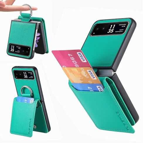 Compatible for Motorola Razr+ 2023 Case Wallet with Card Holder,Luxury PU Leather Protective Phone Case Kickstand Full Coverage Pocket Ring Case for Motorola Razr Plus 2023,Moto Razr 40 Ultra Black in Saudi Arabia