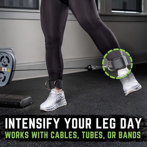 Gradient Fitness Ankle Straps (2 Pack) | Ankle Strap for Cable Machine, Ankle Bands for Working Out, Cable Ankle Strap, Cable Machine Attachment, Ankle Cable Attachments for Gym in Kuwait