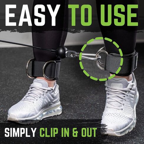 Gradient Fitness Ankle Straps (2 Pack) | Ankle Strap for Cable Machine, Ankle Bands for Working Out, Cable Ankle Strap, Cable Machine Attachment, Ankle Cable Attachments for Gym in Kuwait