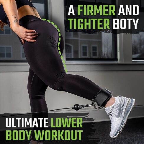 Gradient Fitness Ankle Straps (2 Pack) | Ankle Strap for Cable Machine, Ankle Bands for Working Out, Cable Ankle Strap, Cable Machine Attachment, Ankle Cable Attachments for Gym in Kuwait