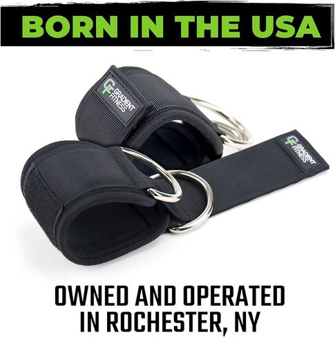 Gradient Fitness Ankle Straps (2 Pack) | Ankle Strap for Cable Machine, Ankle Bands for Working Out, Cable Ankle Strap, Cable Machine Attachment, Ankle Cable Attachments for Gym in Kuwait