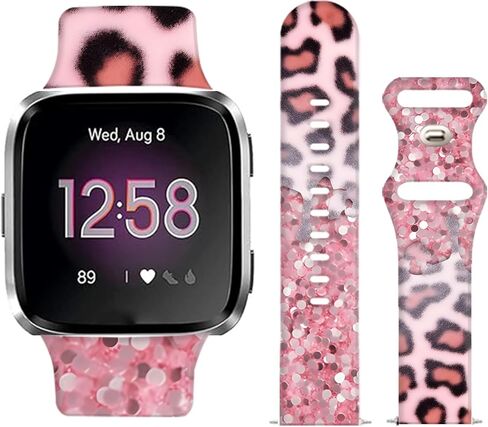 أحزمة ساعة متوافقة مع فرق Versa 2/ Versa/Versa Lite للنساء والرجال، استبدال حزام رياضي لطيف من السيليكون الناعم غير اللامع لـ Versa SE Lite in Kuwait