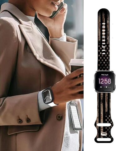 أحزمة ساعة متوافقة مع فرق Versa 2/ Versa/Versa Lite للنساء والرجال، استبدال حزام رياضي لطيف من السيليكون الناعم غير اللامع لـ Versa SE Lite in Kuwait