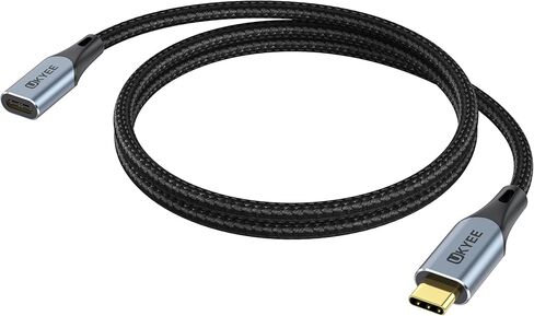 كابل تمديد USBC بطول 6.6 أقدام، موصل ذهبي USB 3.2 نوع C 3.1 ذكر إلى أنثى موسع سلك نايلون، شحن سريع 100 واط، توافق نقل 10 جيجابت في الثانية مع الكمبيوتر المحمول/الكمبيوتر اللوحي الهاتف المحمول/USB C Hub in Kuwait