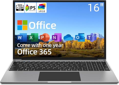 كمبيوتر محمول Jumper، أجهزة كمبيوتر محمولة Intel Quad Core CPU (حتى 3.4 جيجا)، شاشة 16 بوصة FHD IPS 1920x1200 (16:10)، 16 جيجا DDR5 512 جيجا SSD، 2.4G+5G WiFi، BT4.0، نظام تبريد، 4 مكبرات صوت ستيريو، كاميرا ويب عالية الدقة، USB3.0. in Kuwait