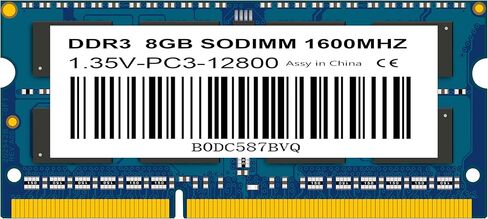 8GB DDR3/DDR3L 1600MHz PC3L-12800 (PC3-12800) CL11 SODIMM 2Rx8 1.35V 204 Pin Non ECC SO-DIMM كمبيوتر محمول، وحدة ذاكرة الوصول العشوائي للكمبيوتر المحمول in Kuwait