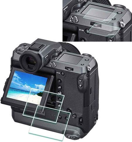 Screen Protector for Fujifilm GFX 100 II Fuji GFX100 II 【Not for GFX 100S II】 LCD + Top Flim [2+2Pack] Tempered Glass 0.3mm 9H Hardness Anti-Scrach Anti-Fingerprint Anti-Bubble in Saudi Arabia