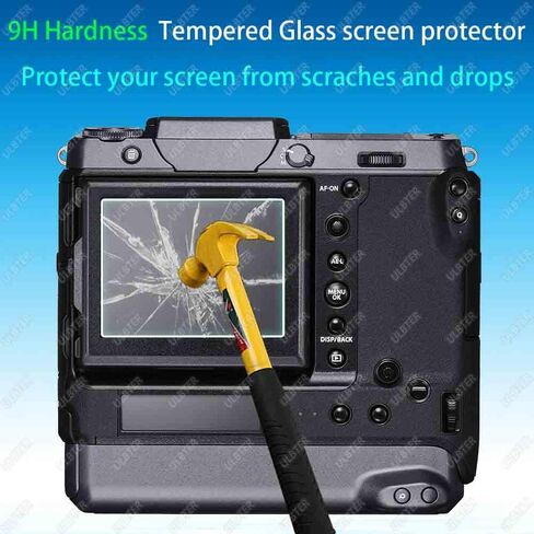 Screen Protector for Fujifilm GFX 100 II Fuji GFX100 II 【Not for GFX 100S II】 LCD + Top Flim [2+2Pack] Tempered Glass 0.3mm 9H Hardness Anti-Scrach Anti-Fingerprint Anti-Bubble in Saudi Arabia