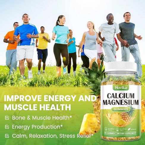Calcium Magnesium Zinc Gummies-Calcium Magnesium 2:1 Ratio with Vitamin D3, K2, B6, B12 for Bone Strength, Muscle Function & Nerve Health, Extra Absorption Formula, Vegan, Raspberry Flavor 120 Gummies in Saudi Arabia