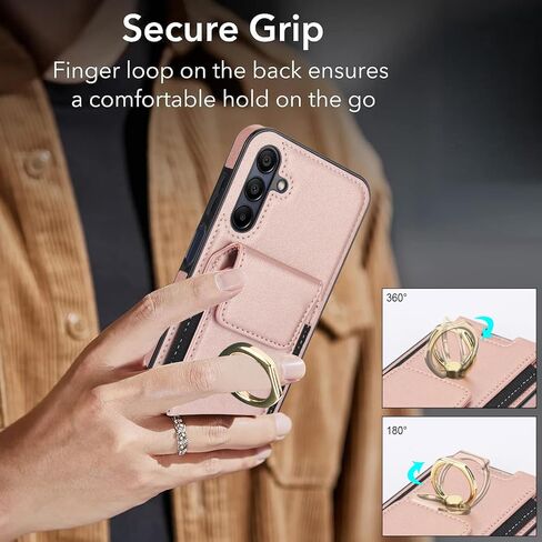 حافظة هاتف Asuwish لهاتف Samsung Galaxy A15 5G مع واقي شاشة من الزجاج المقسى وغطاء محفظة وحامل بطاقة حامل حلقي نحيف وفتحة ائتمان جلدية وإكسسوارات الهاتف المحمول A 15 4G 15A للنساء والرجال باللون البني in Kuwait