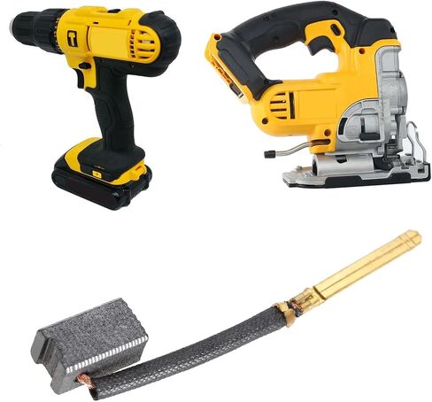 مجموعتان من فرش الكربون الكهربائية المتوافقة مع DeWalt DW402 DW421، متوافقة مع Black&Decker لإصلاح المحركات المتقطعة 13x6.8x5.8mm in Saudi Arabia