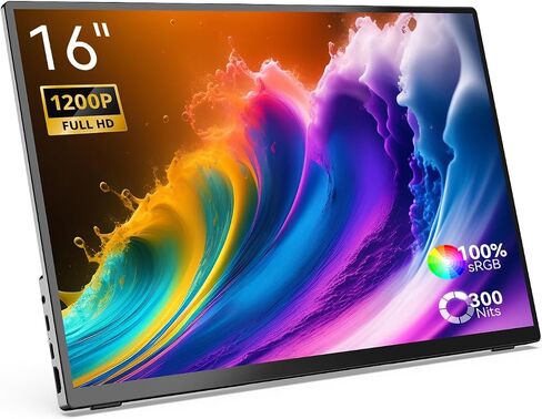 MINIX Portable Monitor 16" FHD 1200P，IPS，Touch Screen，USB-C, HDMI，Stereo，Eye Care, Flicker Free, Blue Light Filter in Saudi Arabia