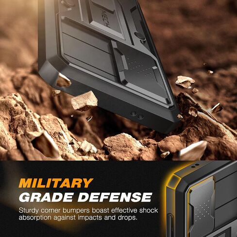 حافظة TONGATE لهاتف Samsung Galaxy S24 مع مسند، [غطاء كاميرا منزلق مدمج ومشبك حزام] حافظة هاتف Galaxy S24 مقاومة للصدمات من الدرجة العسكرية مع واقي شاشة، أسود in Kuwait