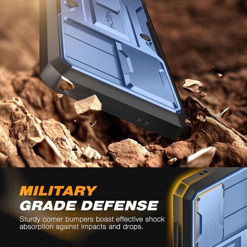 TONGATE for Samsung Galaxy S24 Case with Kickstand, [Bulit-in Slide Camera Cover & Belt-Clip] Full-Body Military Grade Shockproof Galaxy S24 Phone Case with Screen Protector, Black in Saudi Arabia