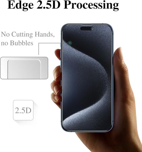 Pokolan [3-Pack Privacy Screen Protector for iPhone 15 Plus, 9H Hardness, Anti Spy Tempered Glass film, Anti-Scratch, Bubble Free, Case Friendly in Kuwait