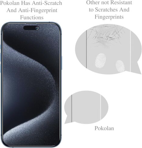 Pokolan [3-Pack Privacy Screen Protector for iPhone 15 Plus, 9H Hardness, Anti Spy Tempered Glass film, Anti-Scratch, Bubble Free, Case Friendly in Kuwait